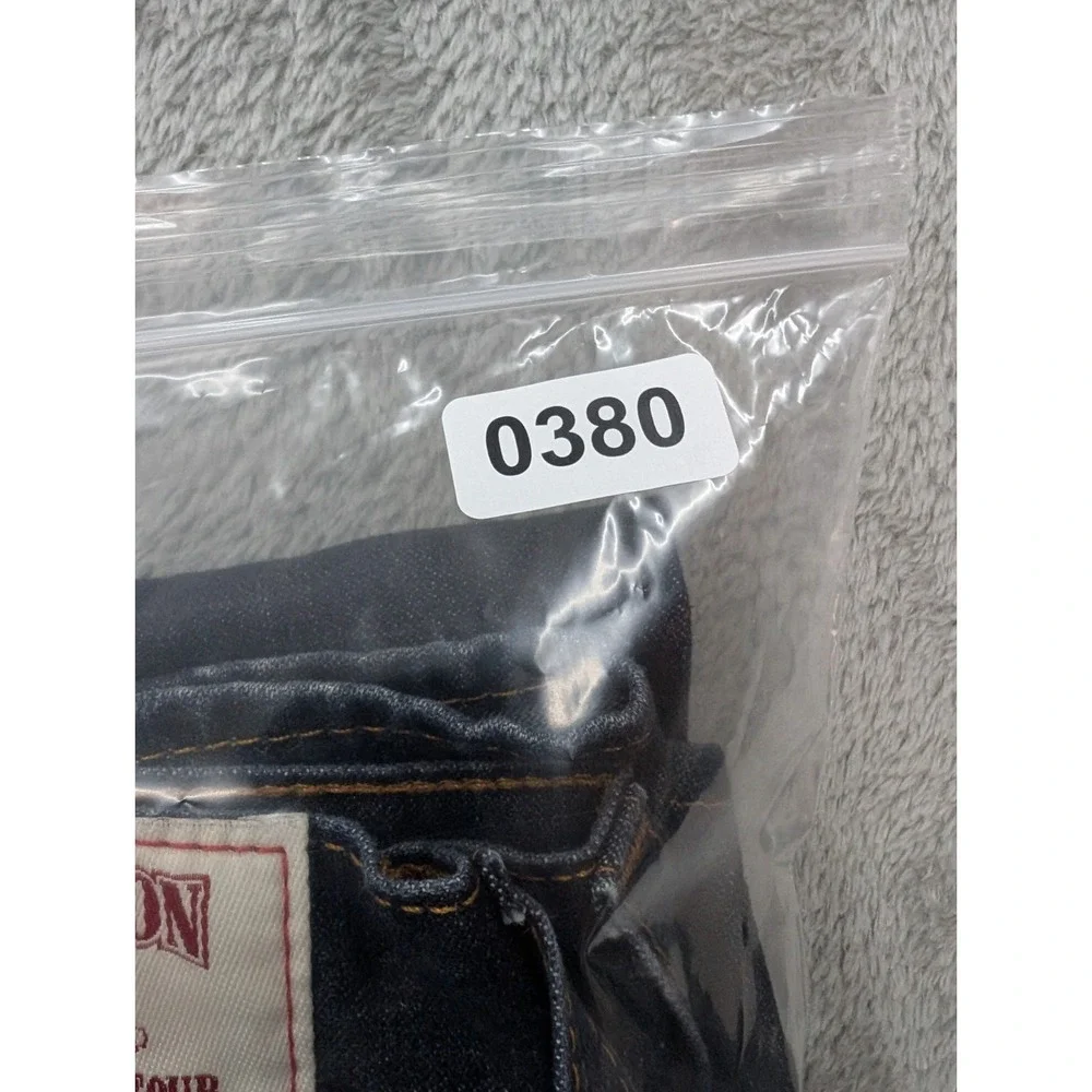 True Religion World Tour Dark Wash Blue Denim Straight Fit Low Rise Jeans